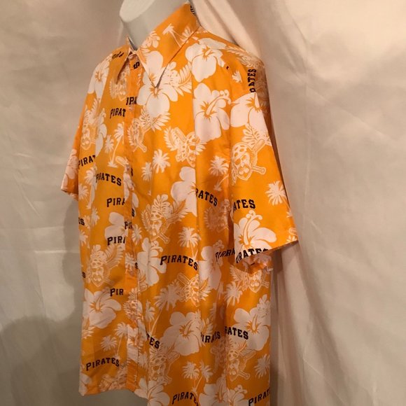 Pittsburgh Pirates Hawaiian Casual/Dress Button Shirt #101 - Picture 4 of 5